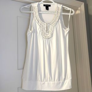 White House black market white sleeveless blouse